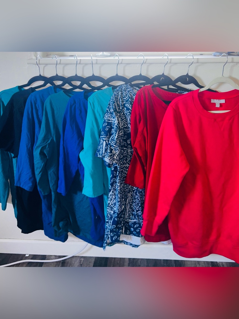 9 Woman Within Shirt Lot Mix of Color and Sleeve Length